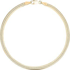 18K Gold Plated 925 Sterling Silver Solid Italian Herringbone Magic Diamond Cut